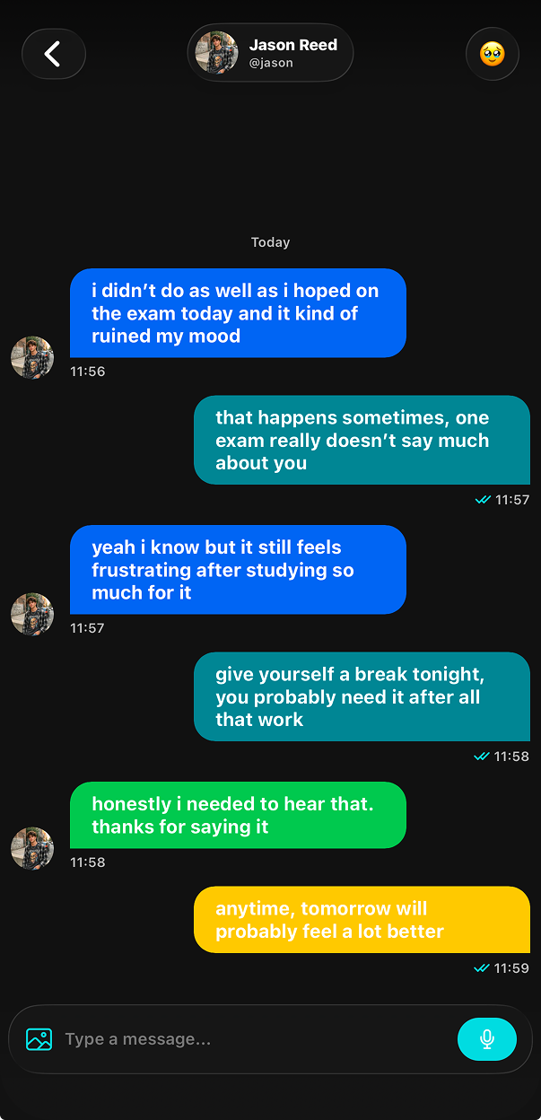 Rezonect Chats screen